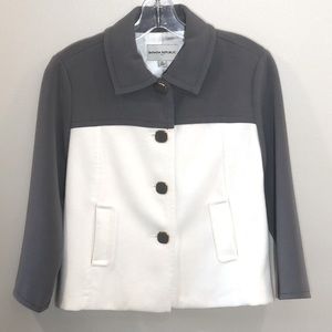 Grey/Off White Blazer, XS